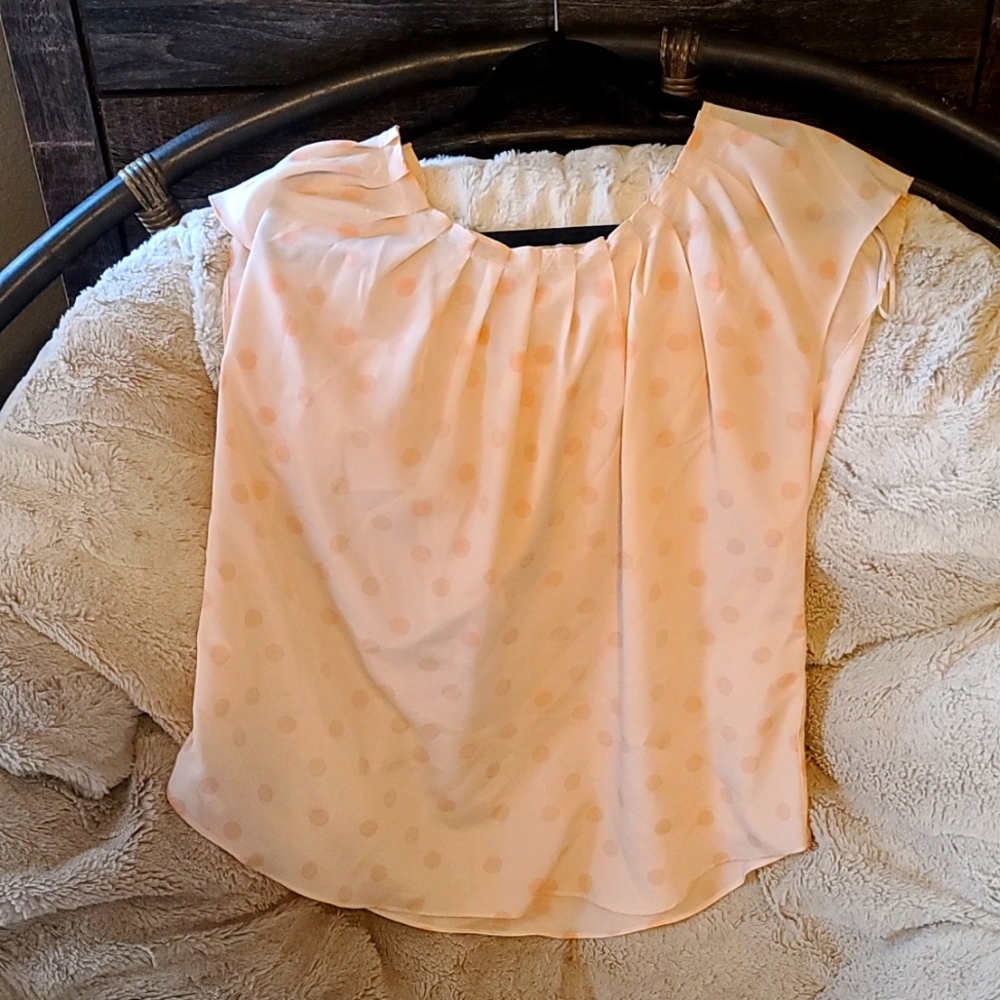 Lauren conrad blush pink polka dot shirt